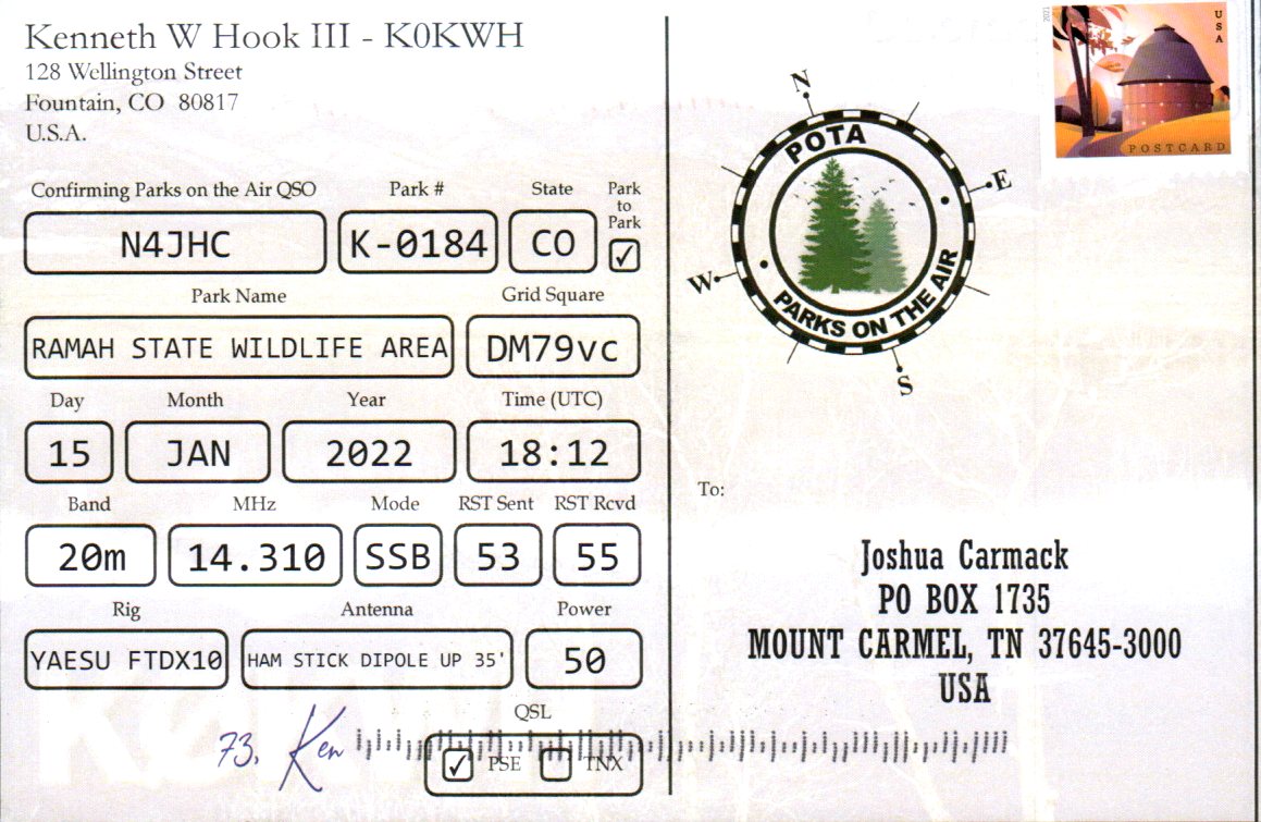 K0KWH QSL back